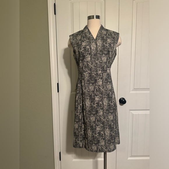 M.M. LAFLEUR Size 12 EUC The Aditi Dress in Crackle Black & White Shift - Picture 10 of 13
